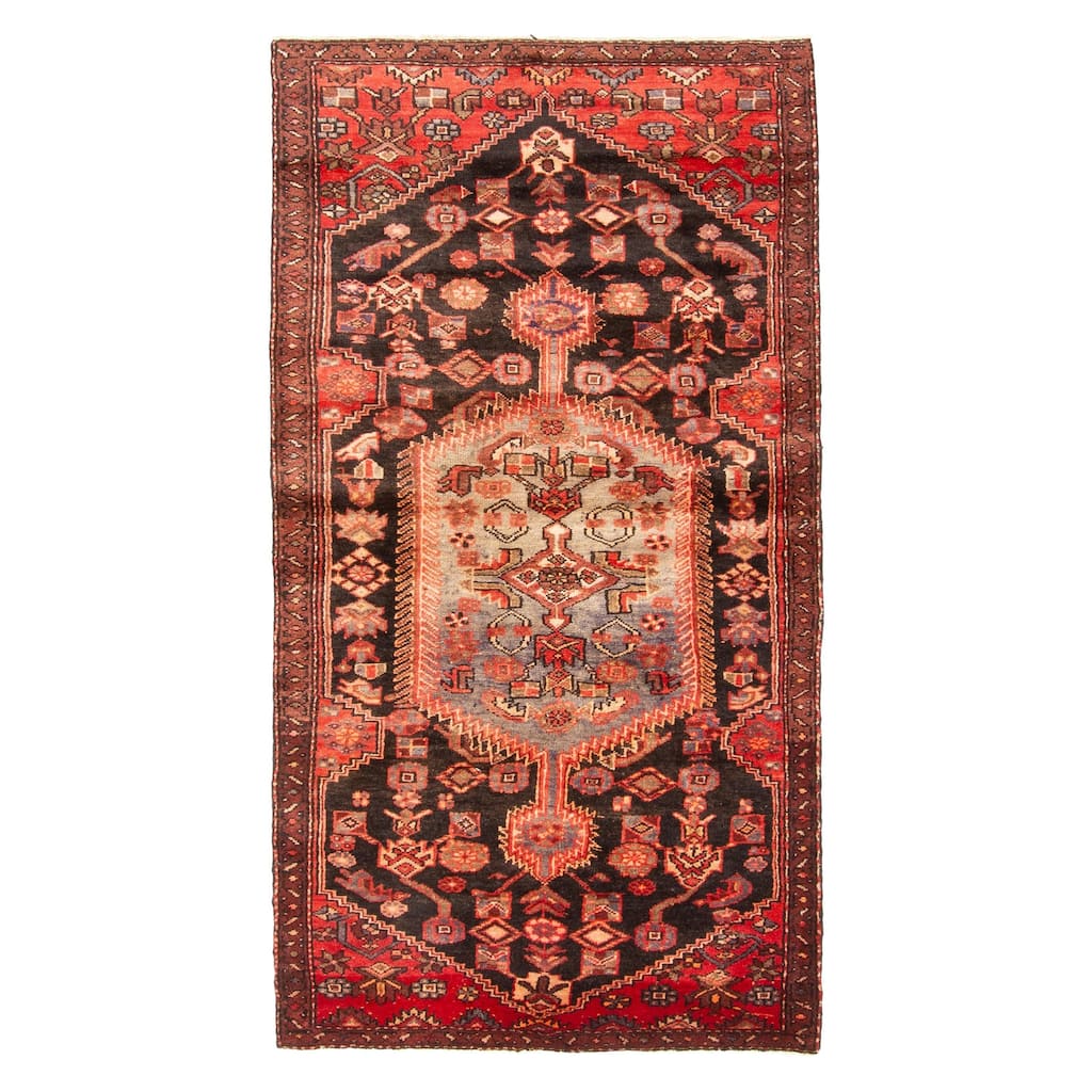 ECARPETGALLERY Hand-knotted Andelz Dark Grey Wool Rug - 3'5 x 6'9