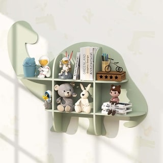 KidsDinosaur Wall Mounted Bookshelf Hanging Book Shelf