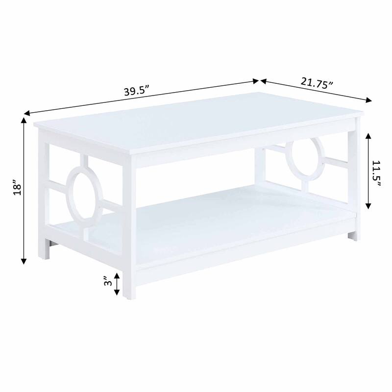 Convenience Concepts Ring Coffee Table with Shelf