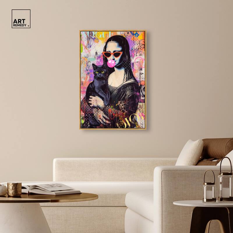 Classical Gal and Her Companion Canvas by Art Remedy