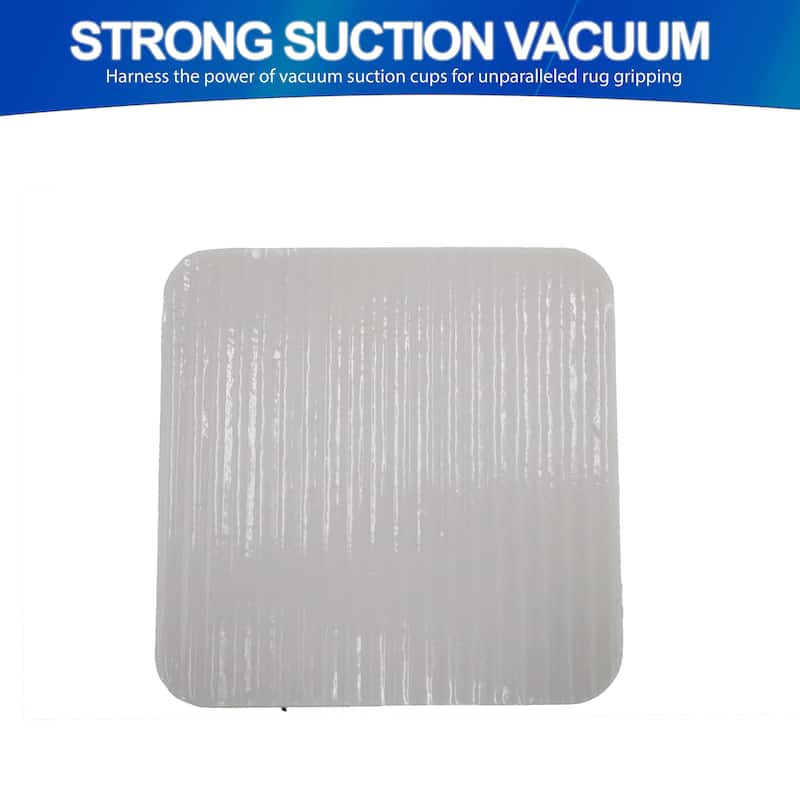 Rug Gripper Vacuum Suction Grip Pads Non Slip & Curling Floor Anti Slip Mat - White - 4' X 6'
