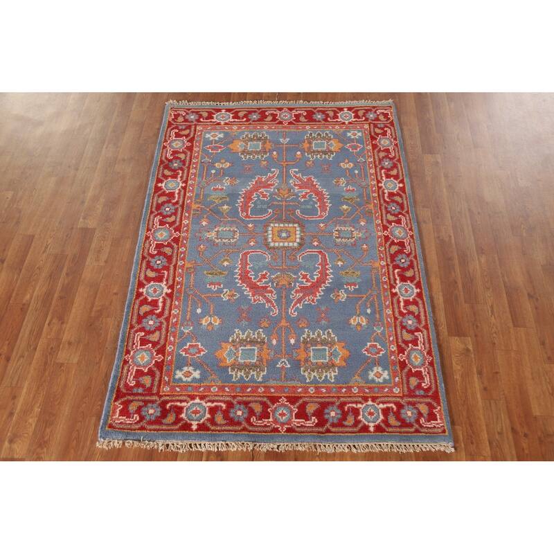 Heriz Serapi Indian Rug Handmade Wool Carpet - 3'11"x 5'10"