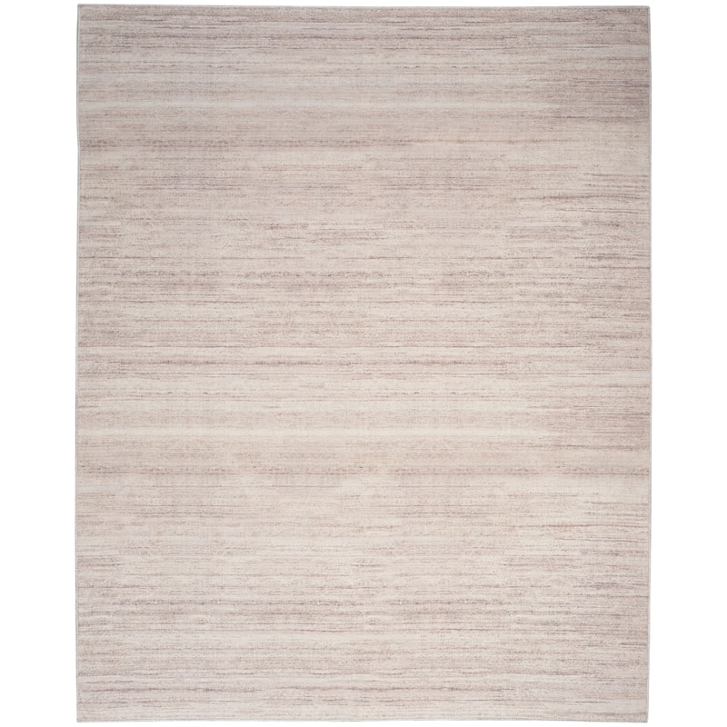 Nourison Washable Essentials Indoor Solid Area Rug - 9' 2" x 12' - Ivory/Mocha