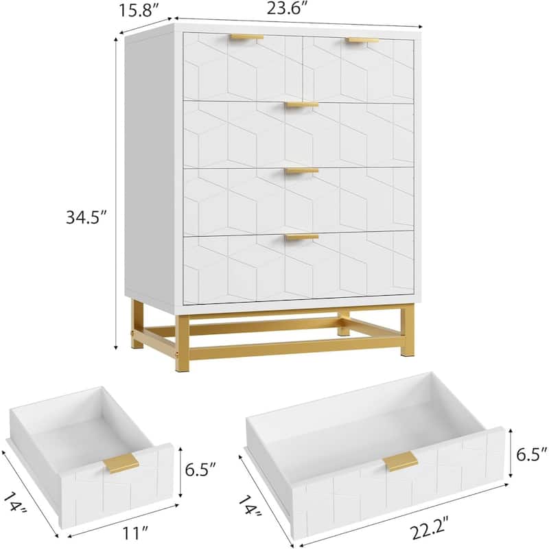 5 Drawer Dresser for Bedroom, Living Room, Entryway