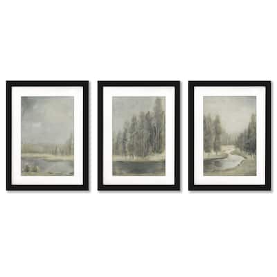 Landscape Trio Danhui Nai Contemporary - 3 Piece Framed Gallery Art Set