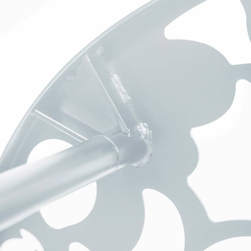 LeisureMod Devon Round Glass Top Aluminum Base Outdoor Side Table - 23 x 23