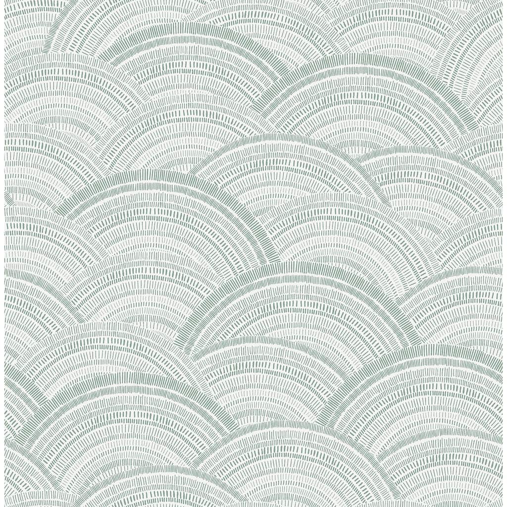A-Street Prints Encircle Sea Green Geometric Wallpaper