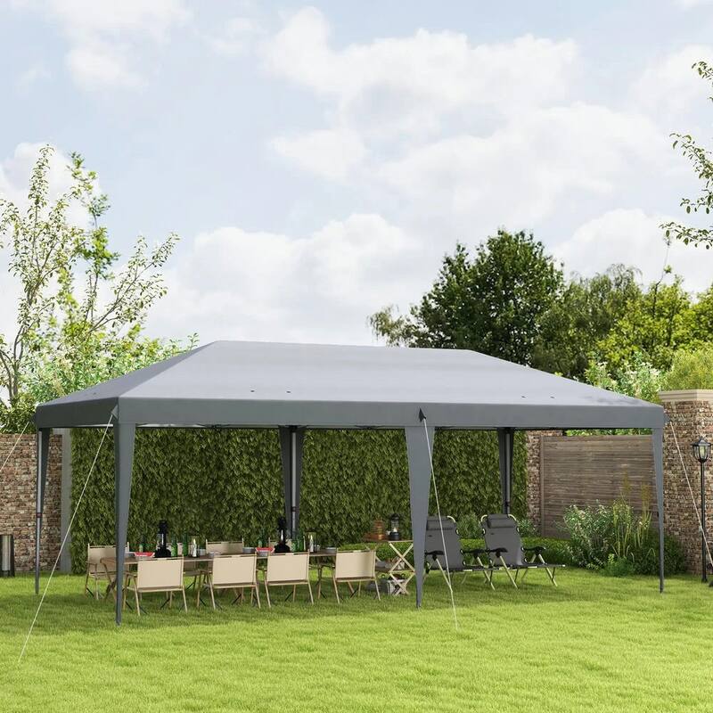 10' x 19.2' Outdoor Gazebo Pop Up Canopy Party Tent with Carrying Bag