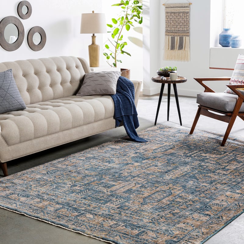 Livabliss Mirai Traditional Area Rug - Navy - 10' x 14'