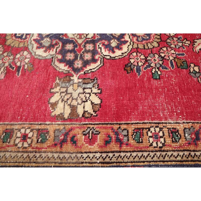 ECARPETGALLERY Hand-knotted Antalya Vintage Red Wool Rug - 6'3 x 9'4