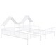 preview thumbnail 4 of 22, Metal Double Twin Size Platform Beds with House-shaped Headboard and a Built-in Nightstand, Two Shared Bed with Storage Shelves
