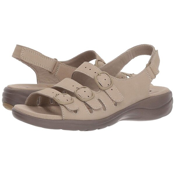 Shop CLARKS Women�s Saylie Quartz Sandal, Sand Nubuck, 5.5 Shop CLARKS Women�s Saylie Quartz Sandal, Sand Nubuck, 5.5