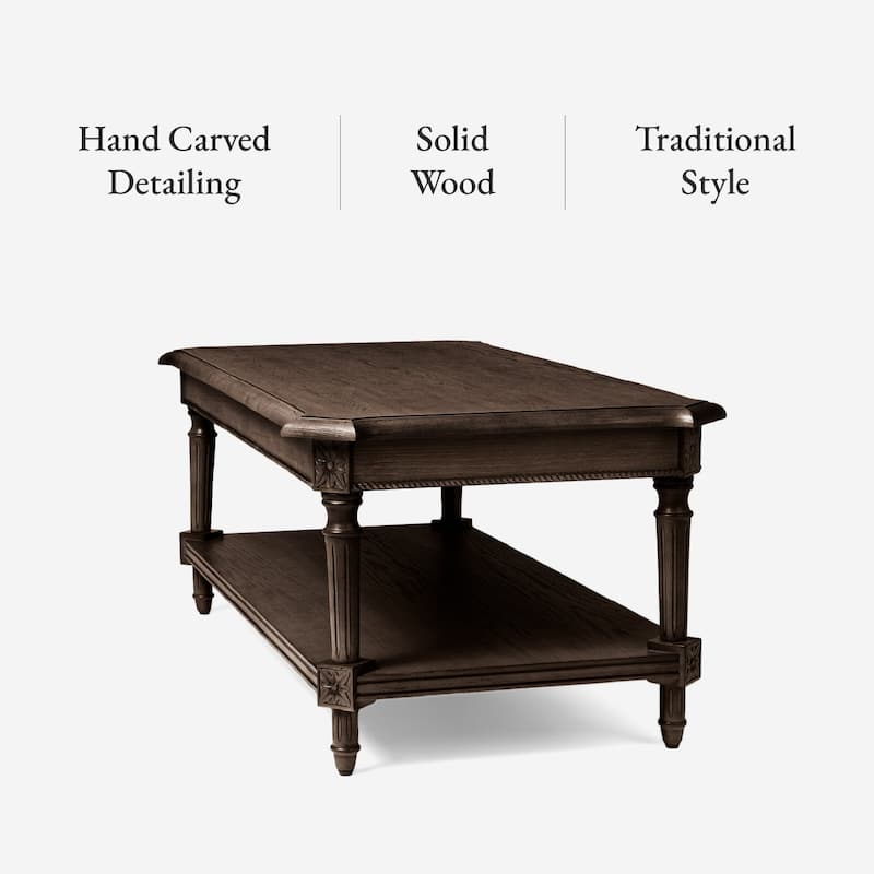Maven Lane Pullman Traditional Rectangular Wooden Coffee Table