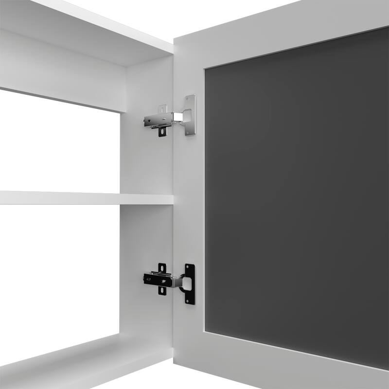 Medicine Cabinet with Mirrored Door, Spacious Storage with 2 Shelves, Compact Wall-Mounted Bathroom Cabinet