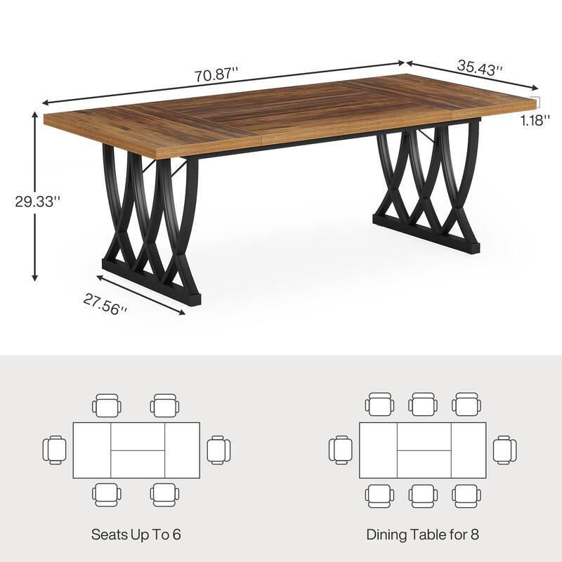 71'' Executive Computer Desk Writing Table for Home Office