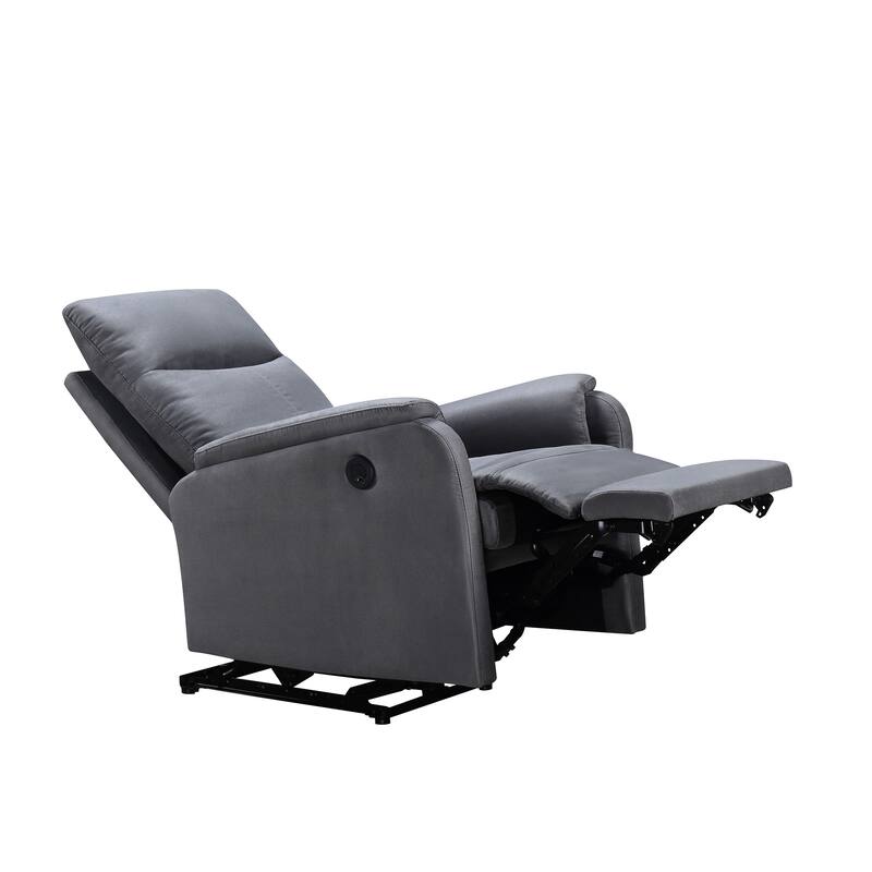 Recliner Chair with Power Recline, USB Port, Lumbar Support, and Anti-Pilling Fabric - Ideal for Small Spaces
