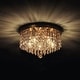 preview thumbnail 36 of 45, GetLedel Modern 5-Light Crystal Flush Mount Chandelier 15" - Gold