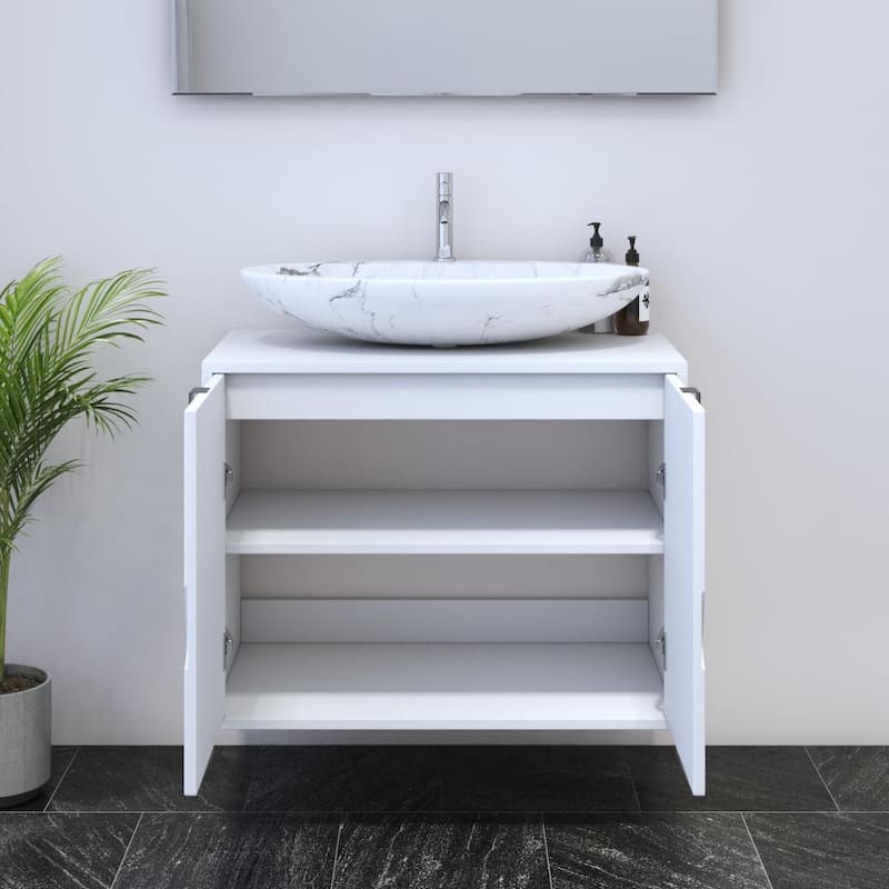 Teardrop 2D 80 Floating Bathroom Vanity (32" Width)