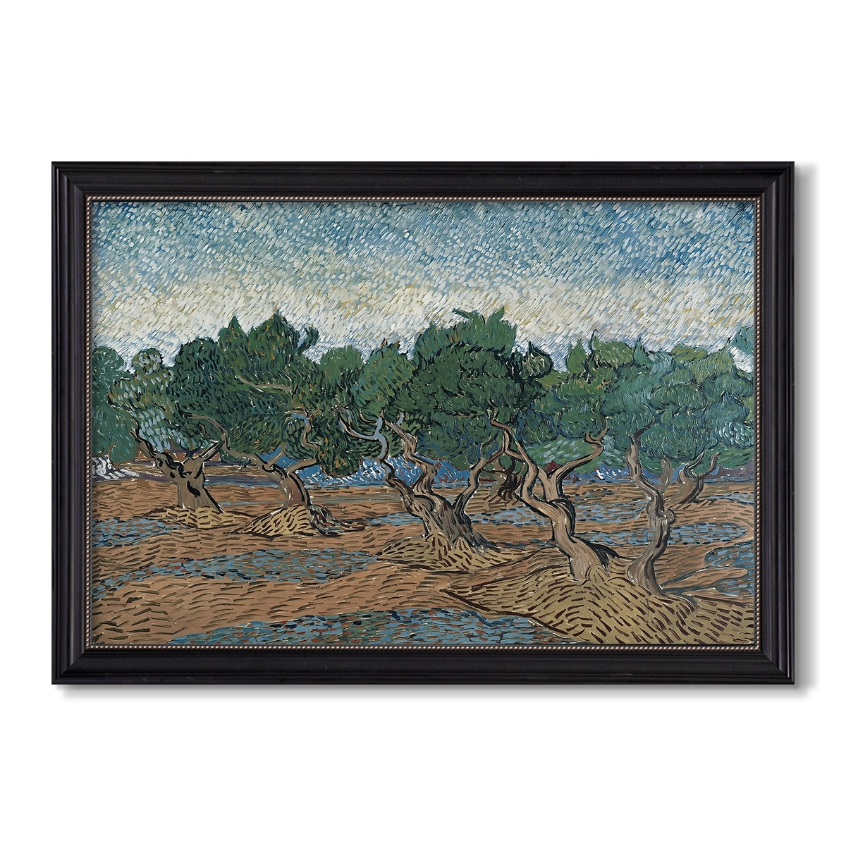 Olive Trees 1889-Vincent van Gogh-Custom Framed Canvas