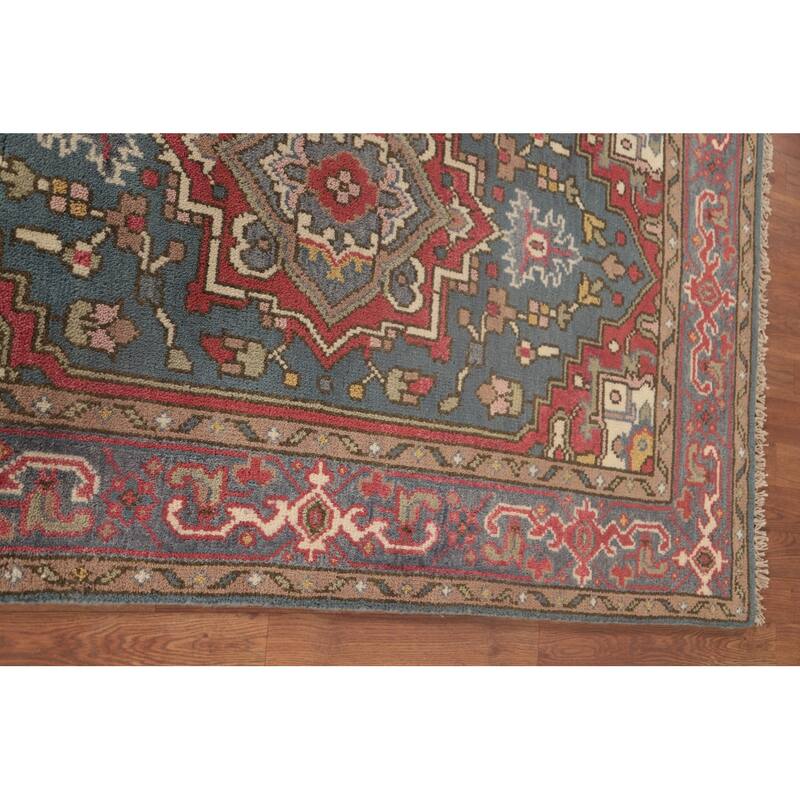 Traditional Heriz-Serapi Oriental Accent Rug Handmade Wool Carpet - 3'11"x 5'11"