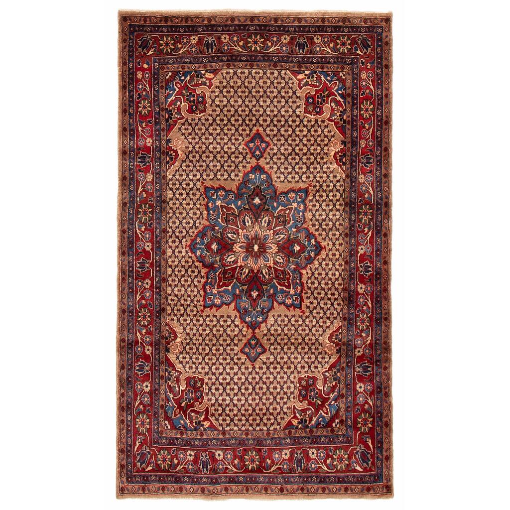 ECARPETGALLERY Hand-knotted Kayseri Vintage Brown Wool Rug - 5'2 x 7'10