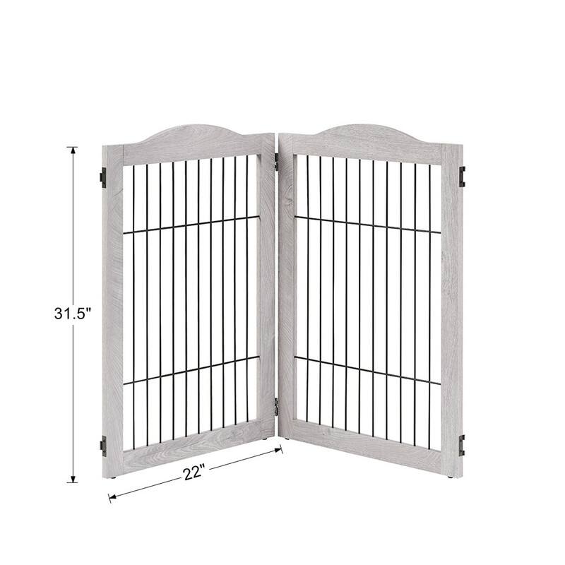 Unipaws Pet Playpen with Wire 6 Panels Freestanding Dog Gate