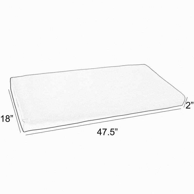 Sorra Home Deja Stucco Indoor/Outdoor Bristol Bench Cushion (Cushion Only)
