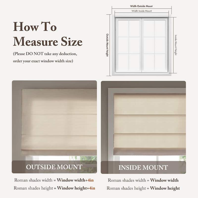 Madison Park Galen Matte Cordless Roman Blind Galen Matte fabric - 27" x 64"