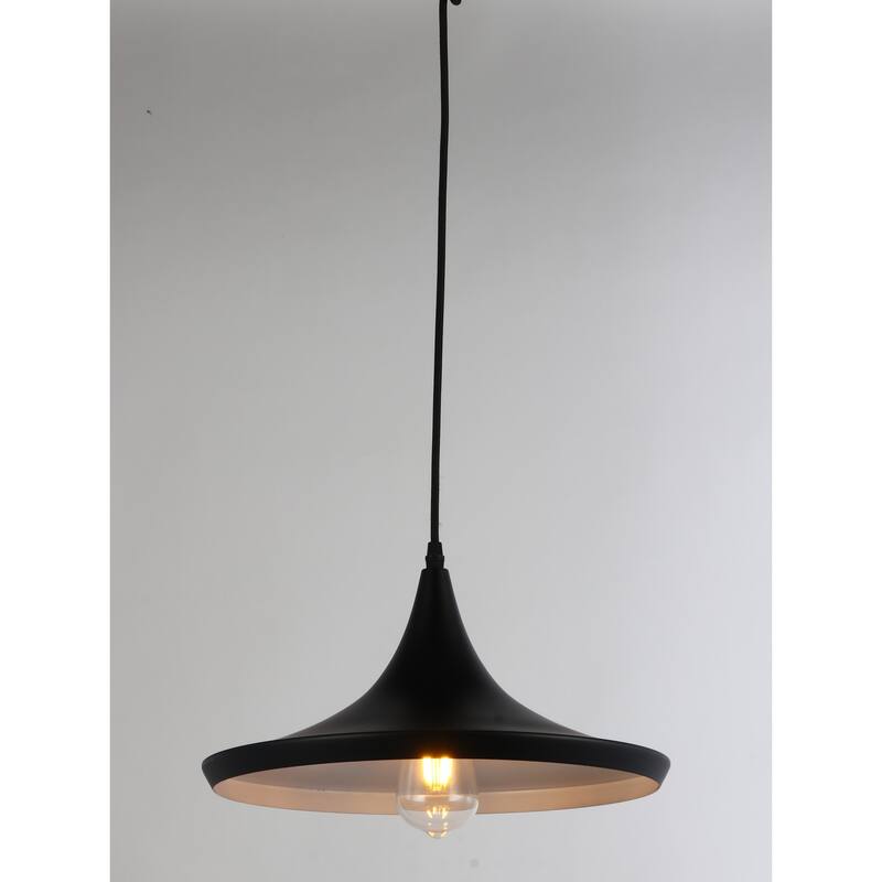 Modern Pendant Light - Black Finish, Adjustable Height, Retro Design for Kitchen, Dining Room, Bedroom - 7
