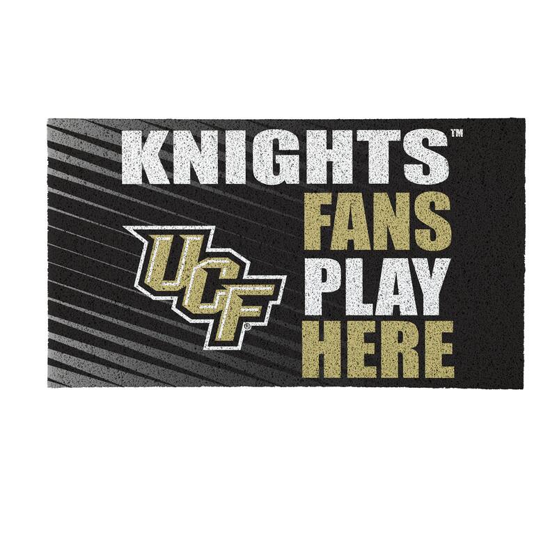 28 in. x 16 in. University of Central Florida "Fans Play Here" PVC Door Mat