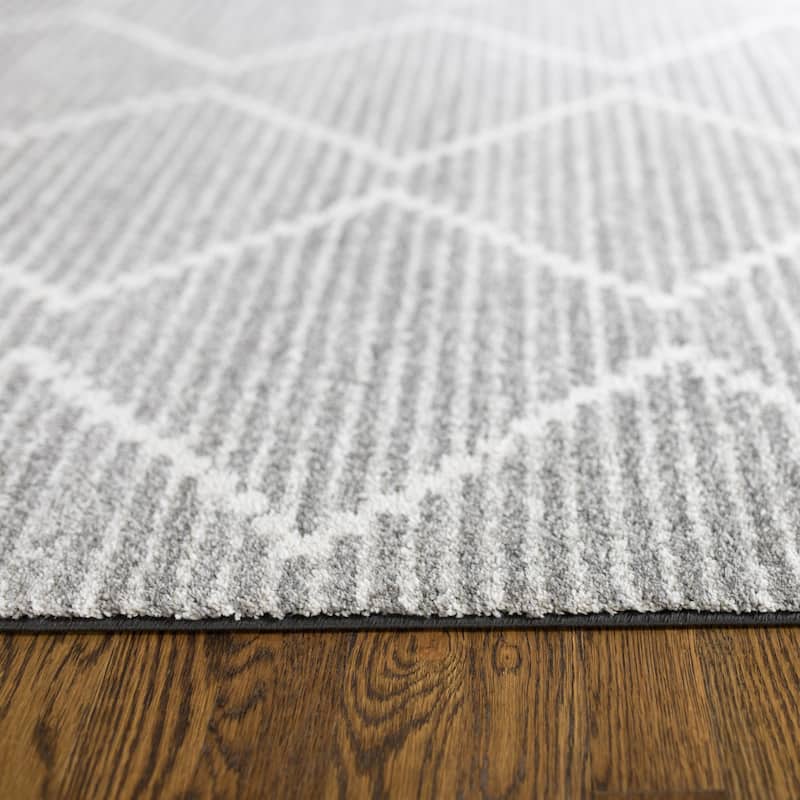 Oscar Modern Geometric Chevron Area Rug