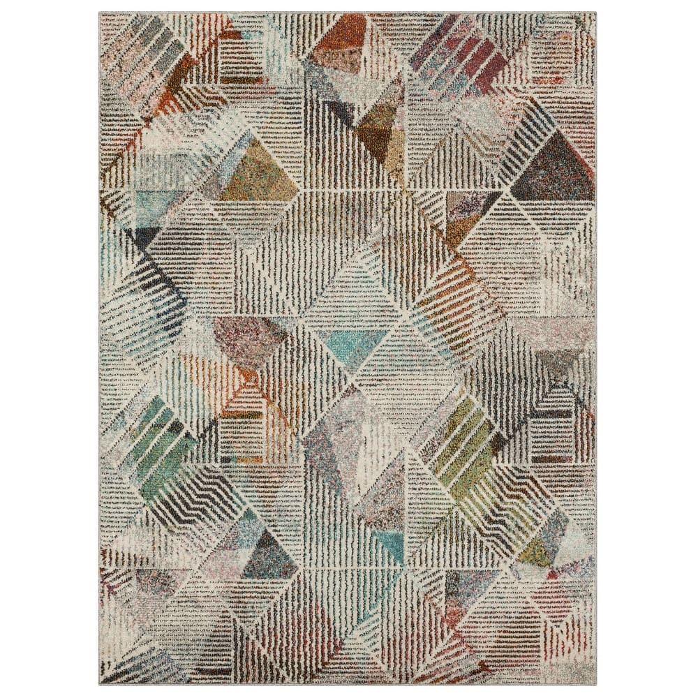 Mohawk Home Cantu Geometric Striped Contemporary Area Rug