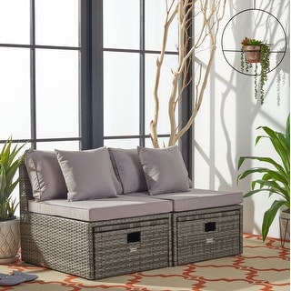 Safavieh outdoor living pramla settee with storage ottoman new arrivals
