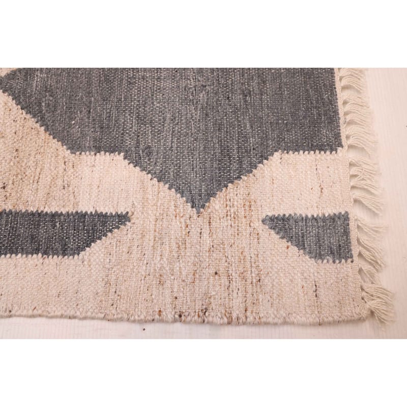 ECARPETGALLERY Flat-Weave Ankara FW Beige Wool Kilim - 9'6 x 13'3