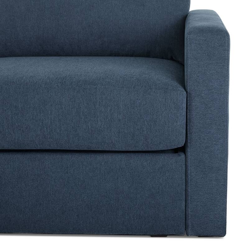 Flex Sofa with Standard Arms & Storage Ottoman by Flexsteel - 104" x 35" x 37"