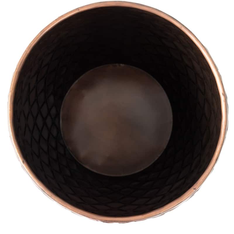 Braga Metal Stool-Table-Container In Copper Finish