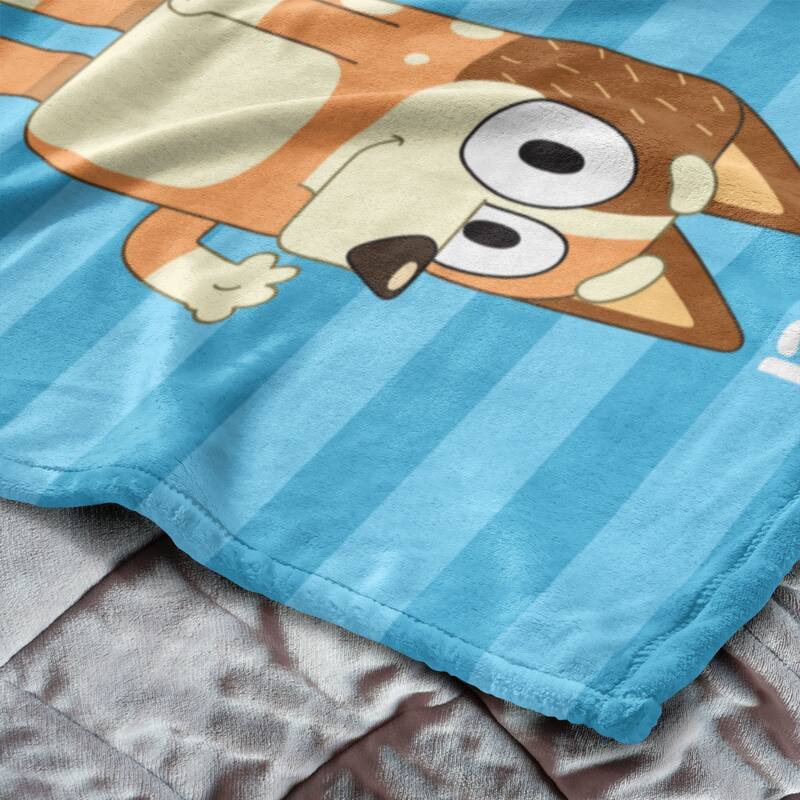 Bluey Roll Call Chilli Silk Touch Throw Blanket