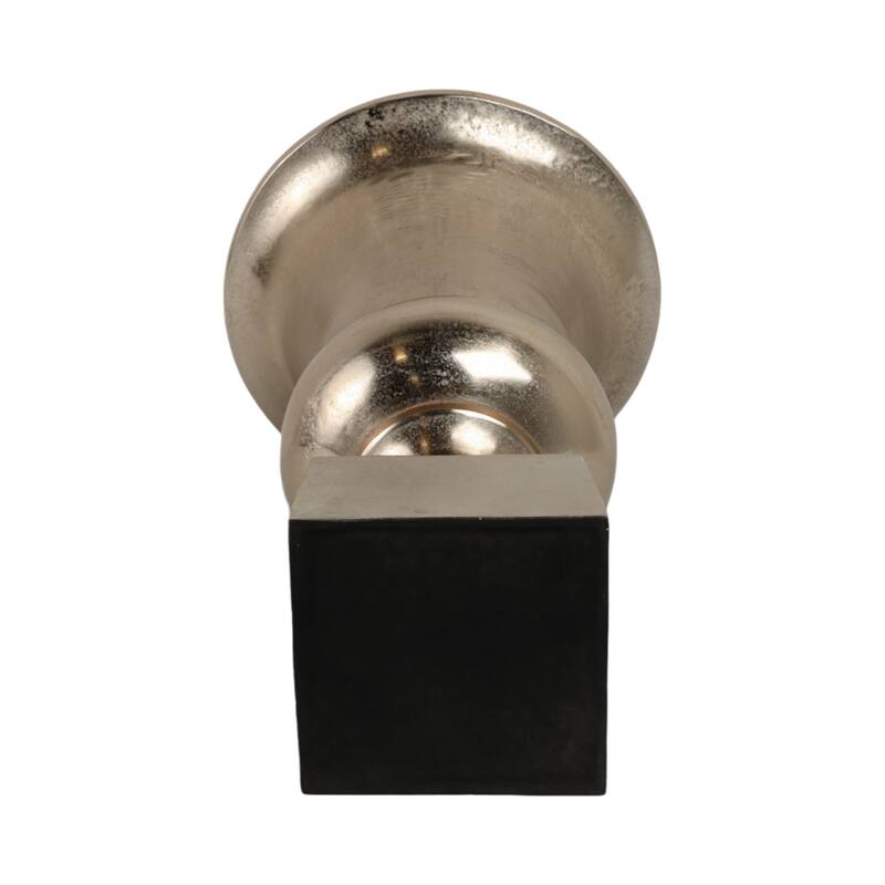 Aluminum Decorative Vase Flared Design Metallic Finish - 24" Gold