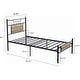 preview thumbnail 6 of 19, VECELO Industrial Kids Bed Frame with Wood Headboard,Twin Size Bed Set of 2