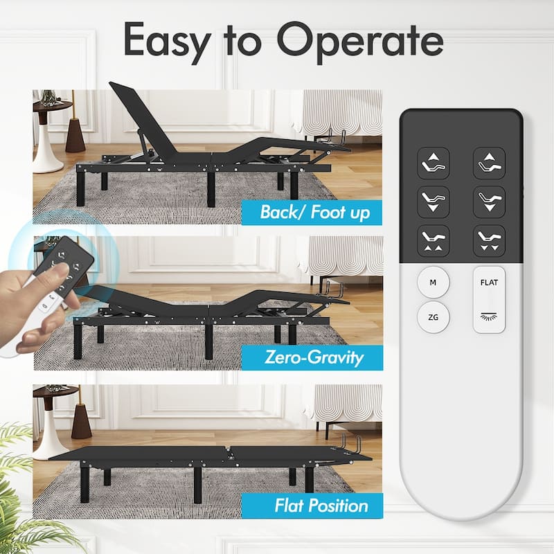 Twin XL Adjustable Bed Base Frame
