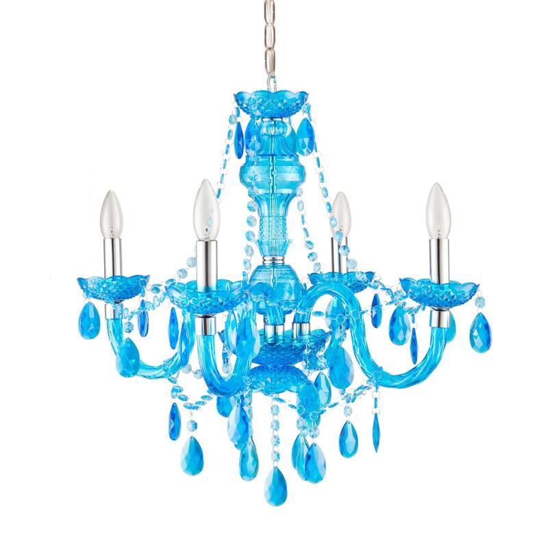 angelo:HOME Fulton Chandelier - Candy Blue - 4 Light