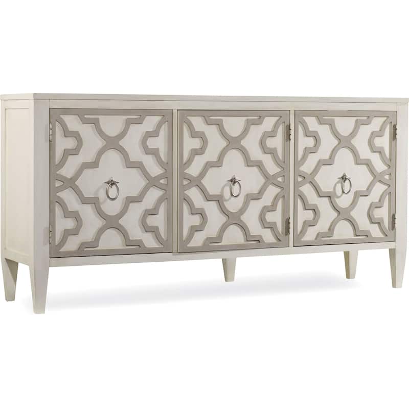 Hooker Furniture Miranda 72" Wide Contemporary Elegant Credenza Style - Soft White with Gray