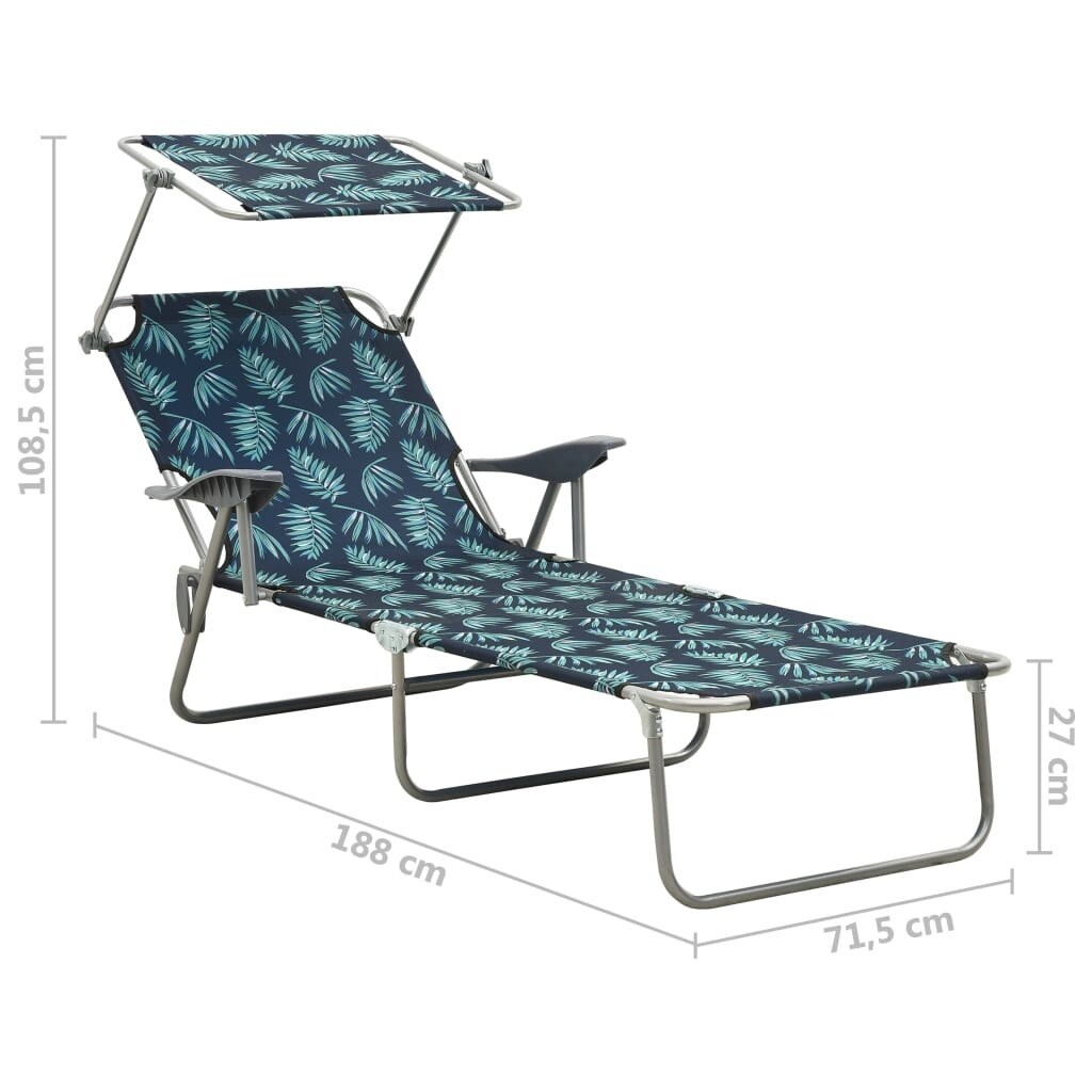 Vidaxl sun lounger with canopy 2025