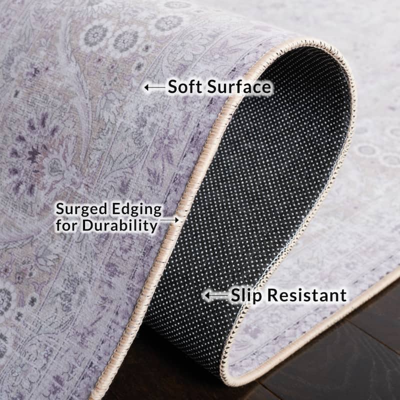 SAFAVIEH Tucson Machine Washable Slip Resistant Fanica Rug