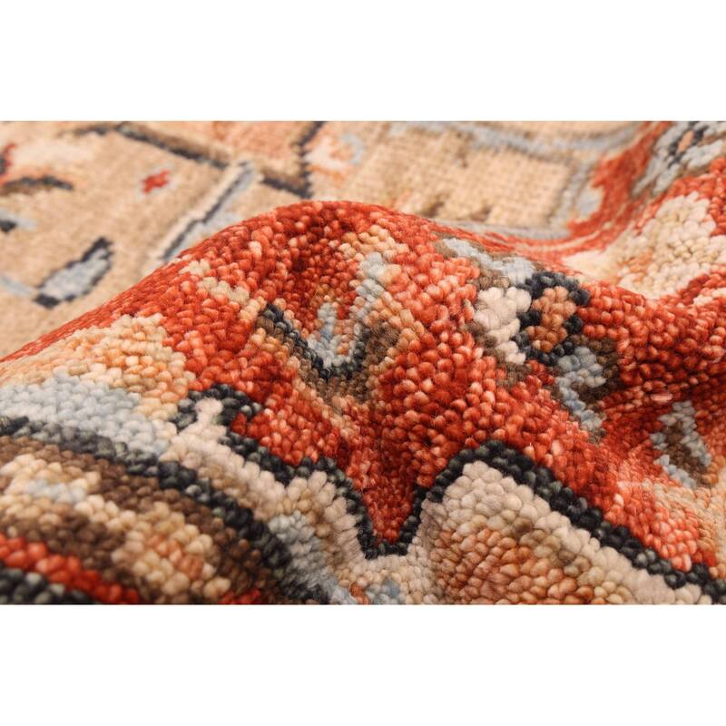 ECARPETGALLERY Hand-knotted Jules Serapi Red Wool Rug - 6'0 x 9'0