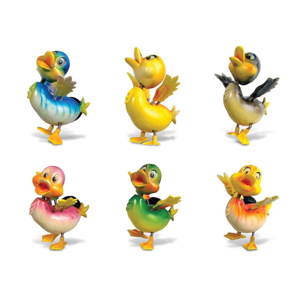CoTa Global Duck Refrigerator Bobble Magnets Set of 6 - Multicolor