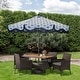 preview thumbnail 3 of 6, Teamson Home - 5-piece Brown Rattan Patio Dining Set