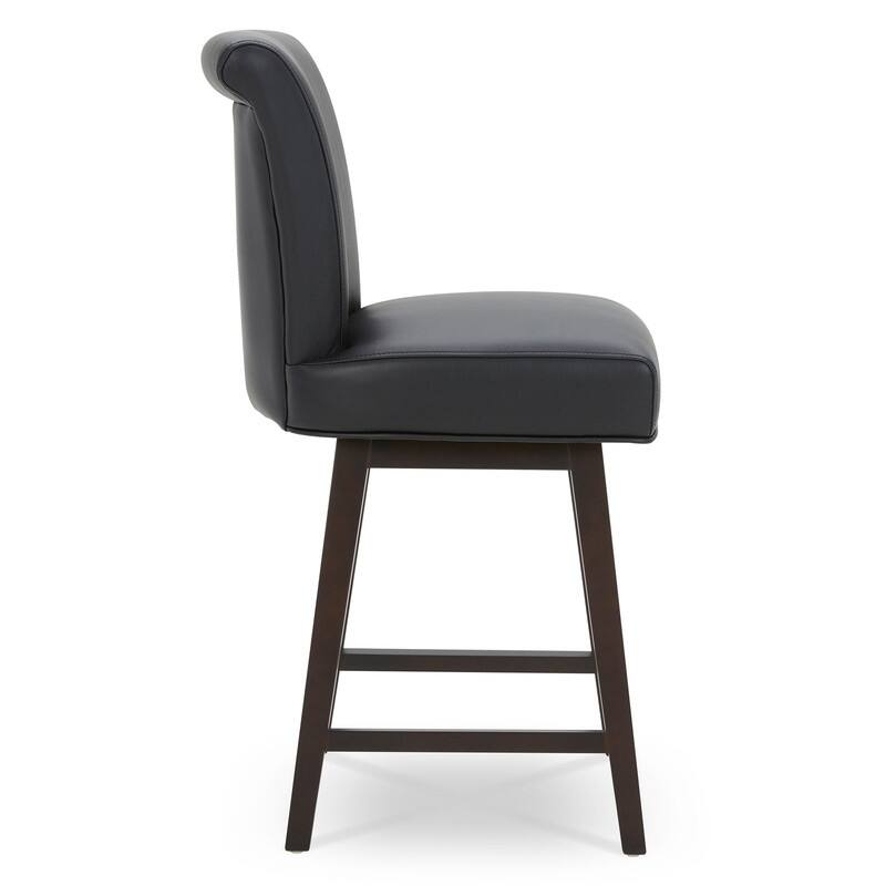 Spruce & Spring Noah Modern Upholstered Counter Height Swivel Barstool Single
