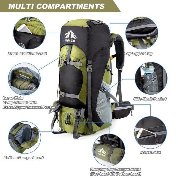 Hiking Backpacks 90L Camping Backpacking Packs for Men Women Lightweight  Outdoor for Mountaineering Traveling, No Internal Frame - Bed Bath & Beyond  - 40365998