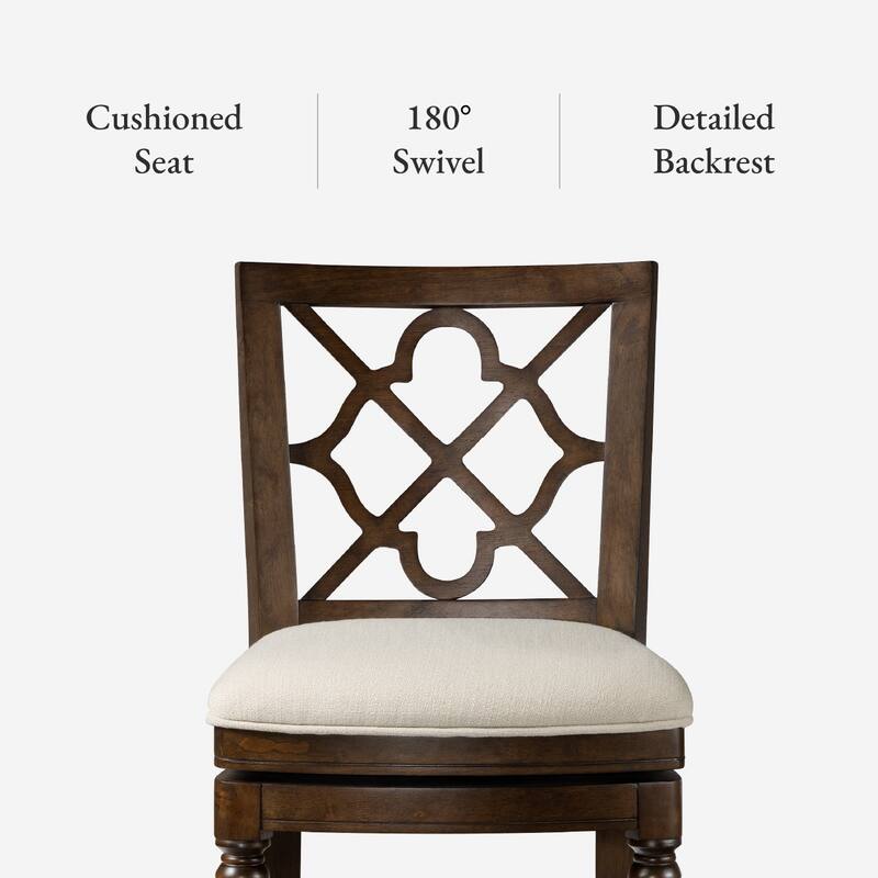 Maven Lane 31" Highland Swivel Bar Height Kitchen Stool